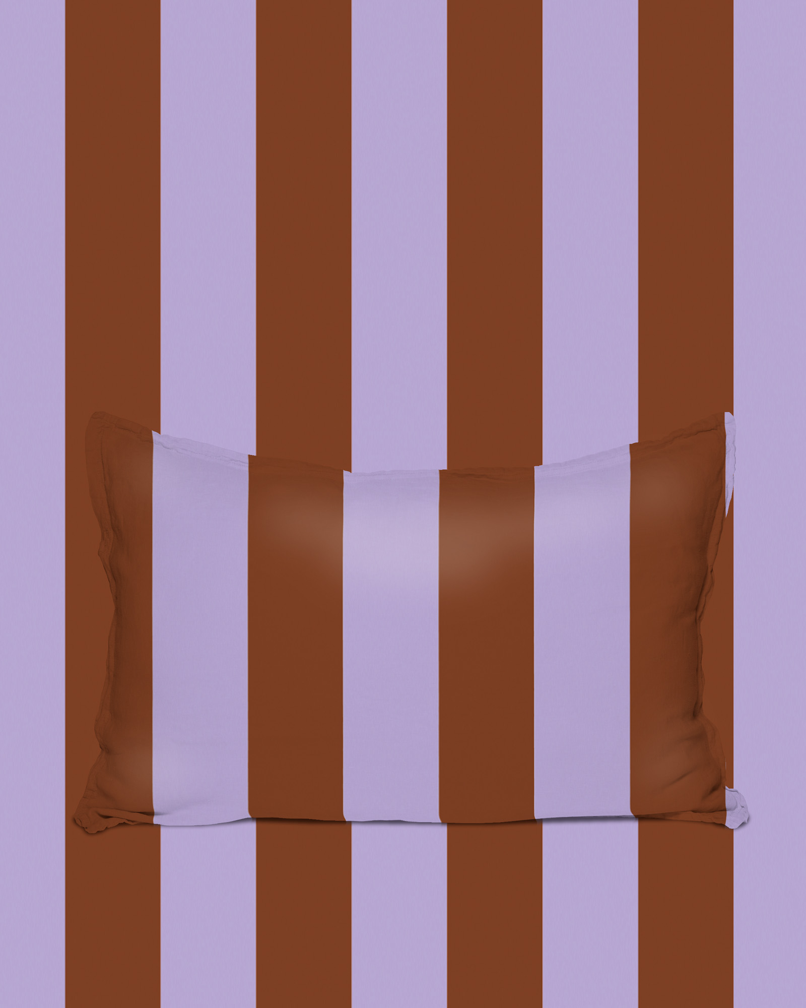 Taie d'oreiller EMILIO Lavender/Tan