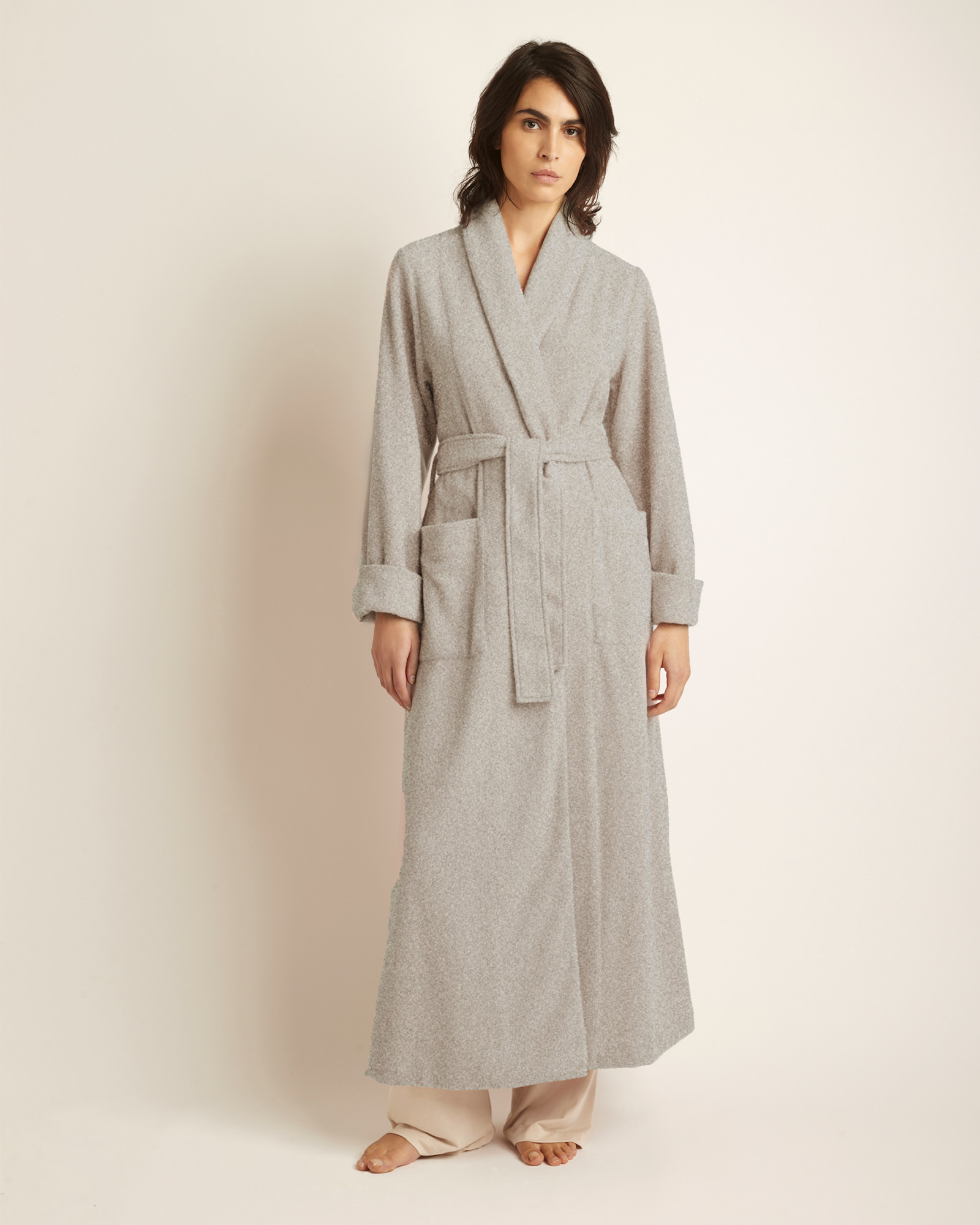 Peignoir RUTH Grey Chiné/ivory