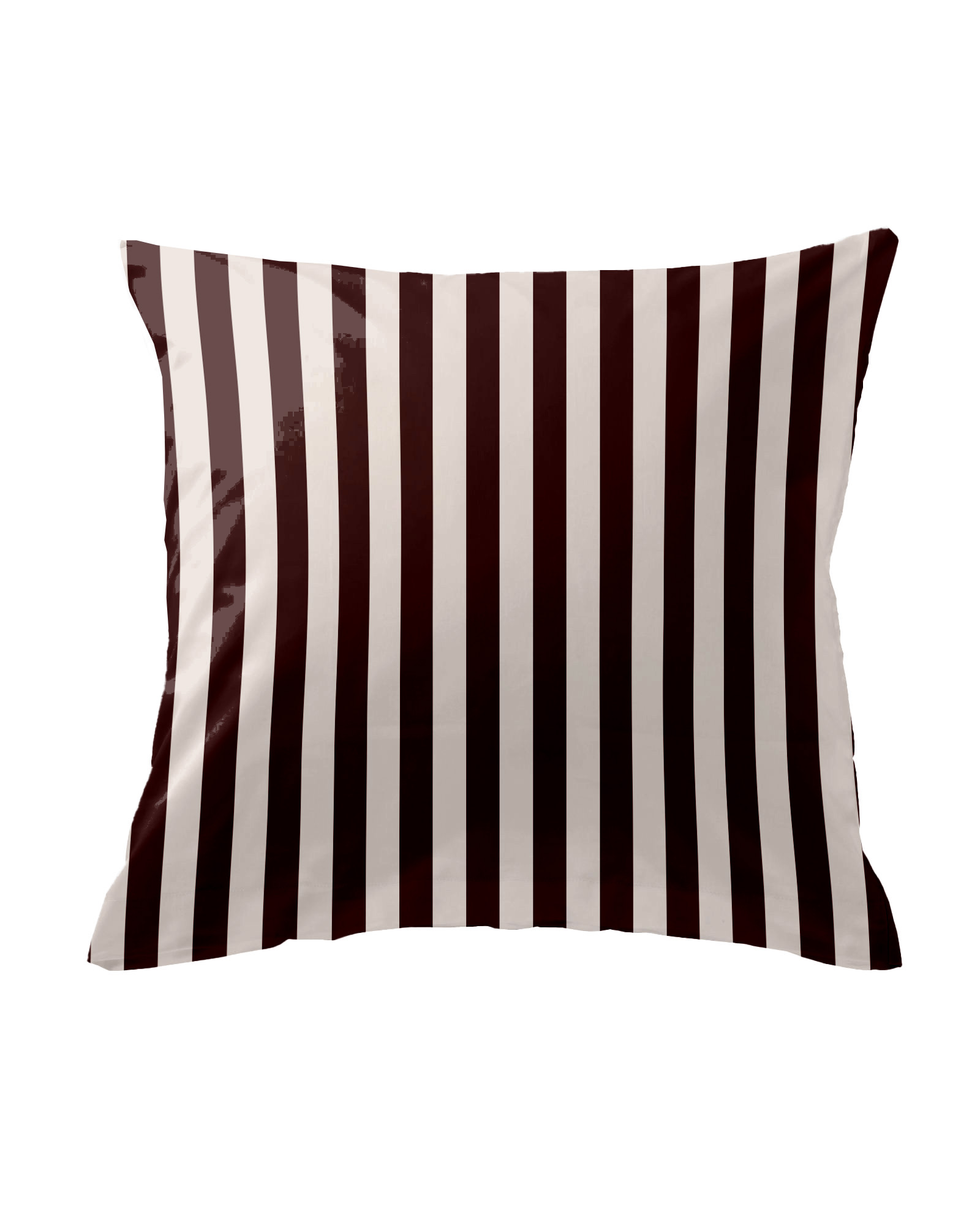 Pillowcase CHARLIE Ivory & Burgundy Brown