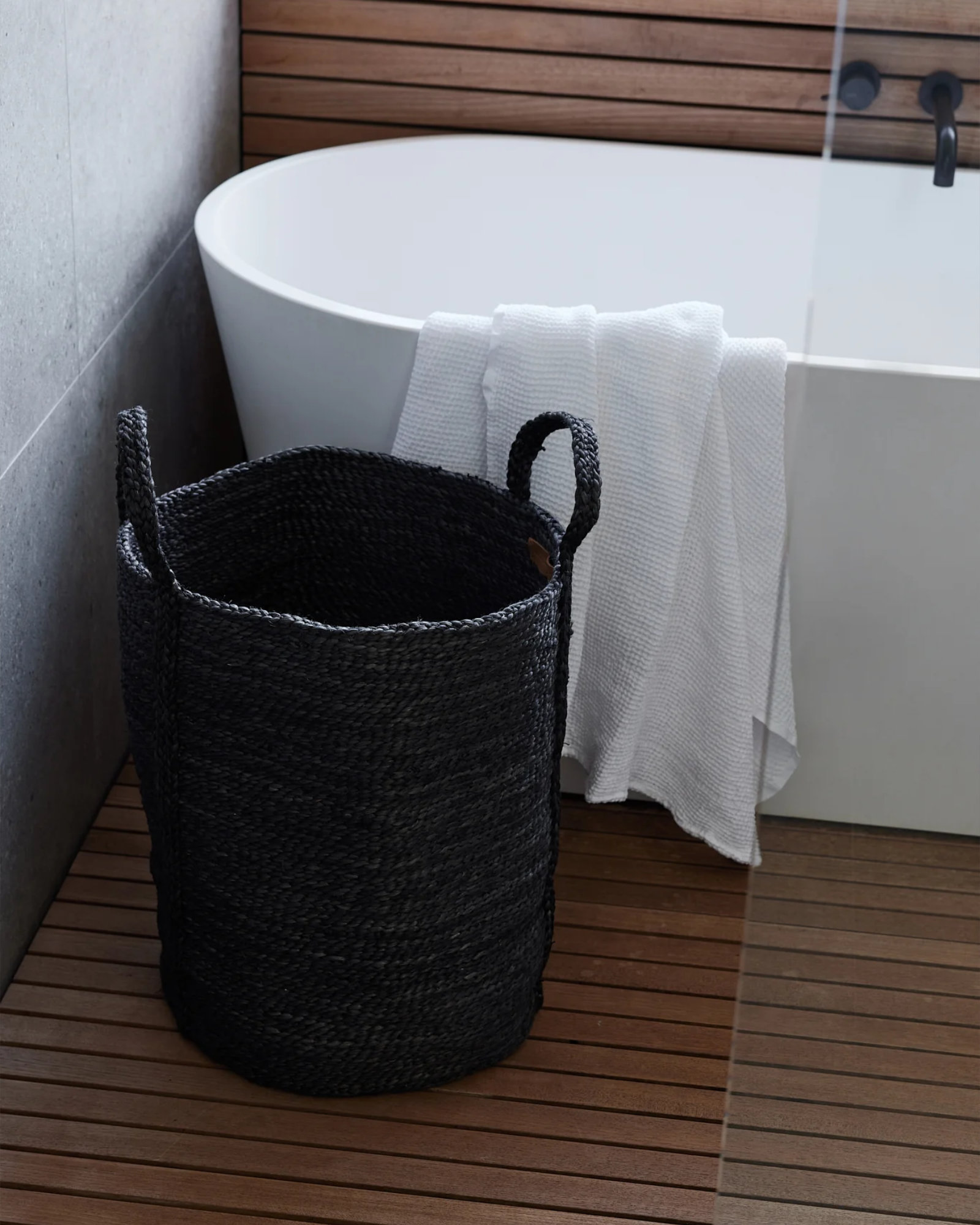 Laundry basket BASKET ROUND Charcoal