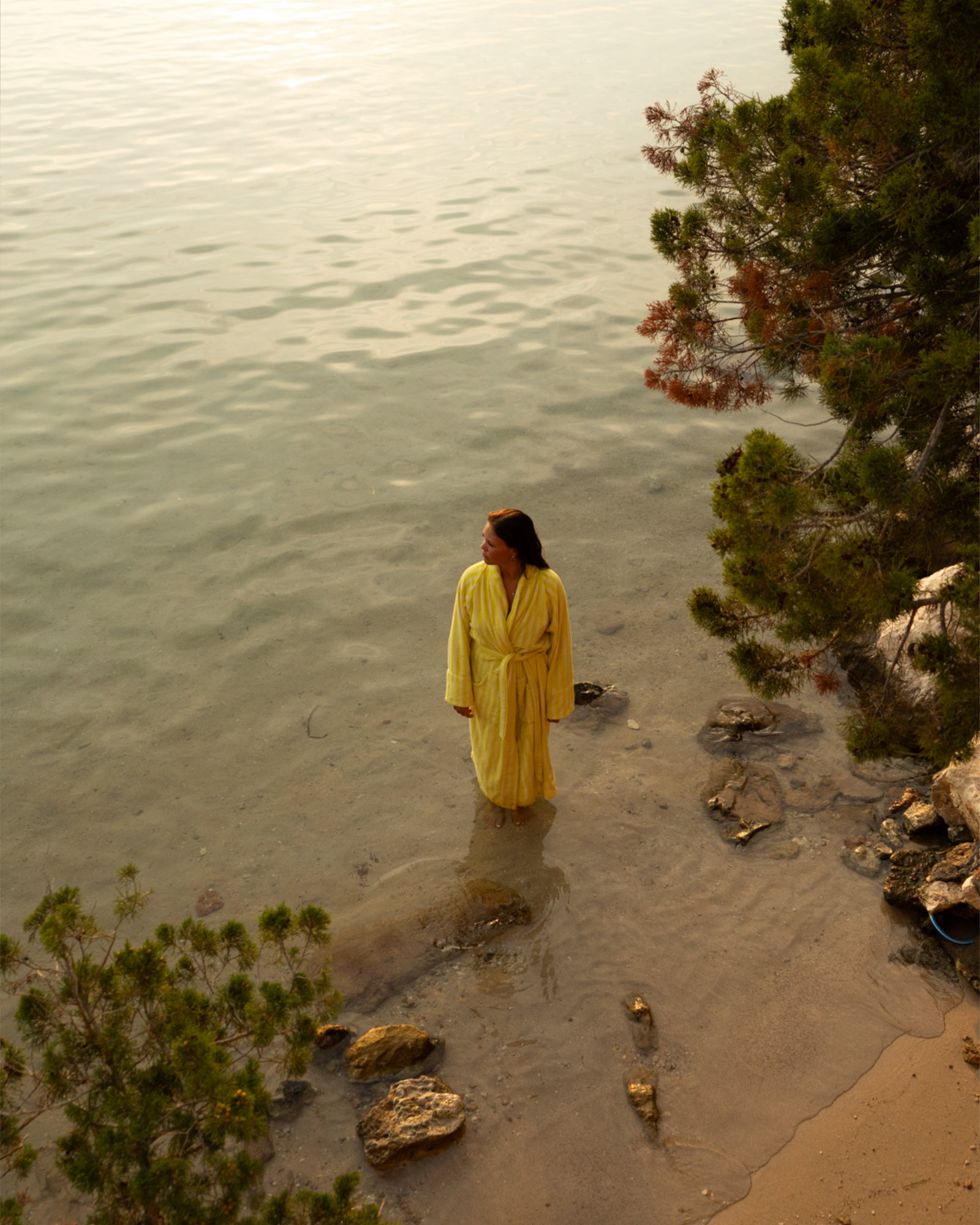 Peignoir NARAM Pristine & Neon yellow