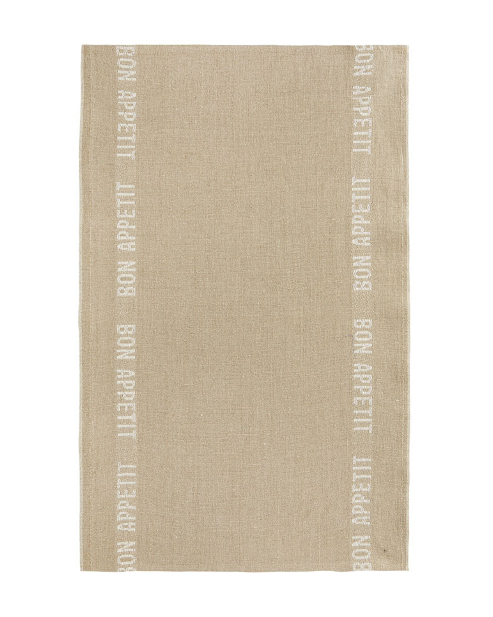 Charvet éditions - Torchon BON APPETIT Lin/blanc - 45x75 cm - Lin/blanc