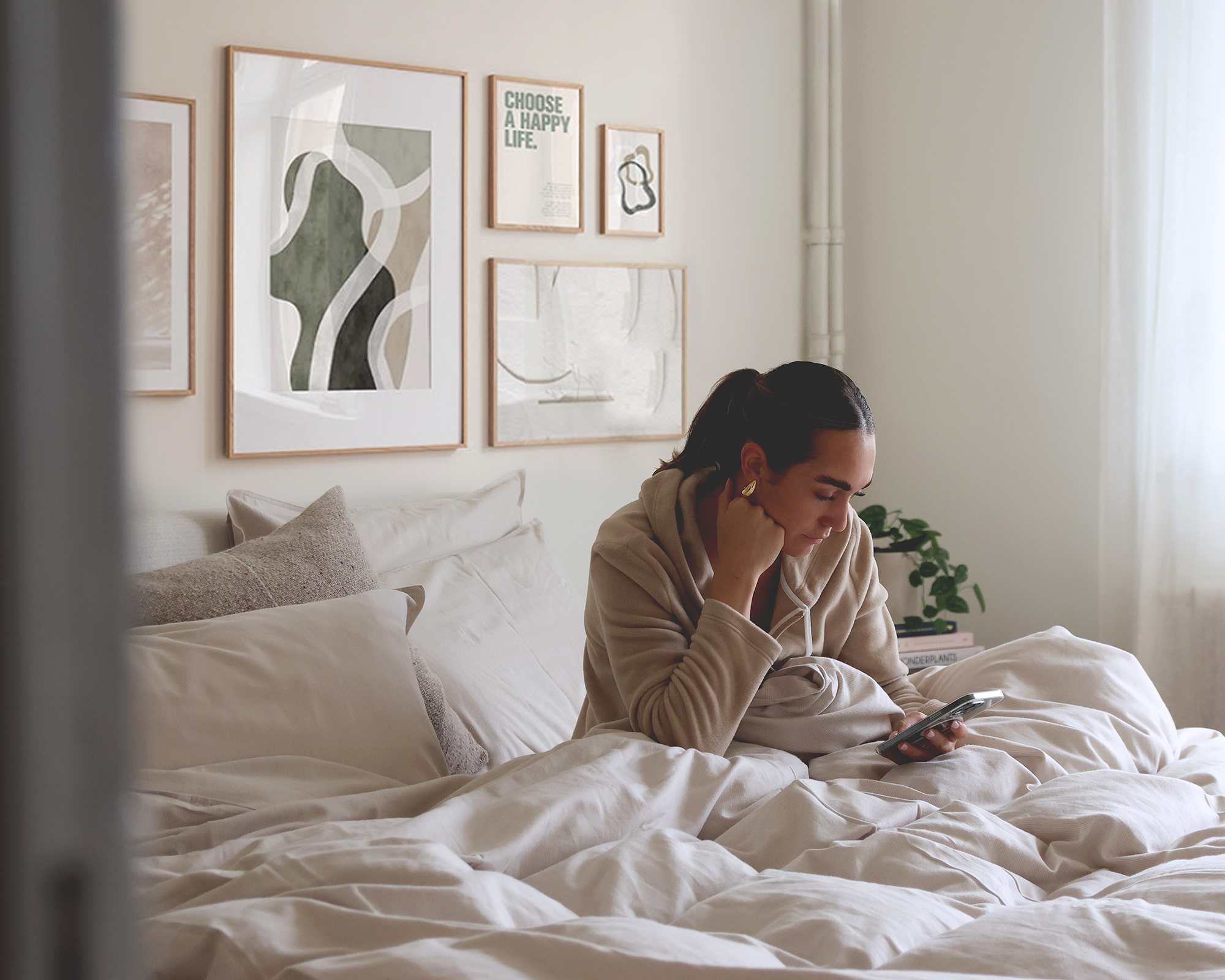 MARIE-MARIE - Pillowcase COURCHEVEL Taupe - 50x75 cm - Taupe