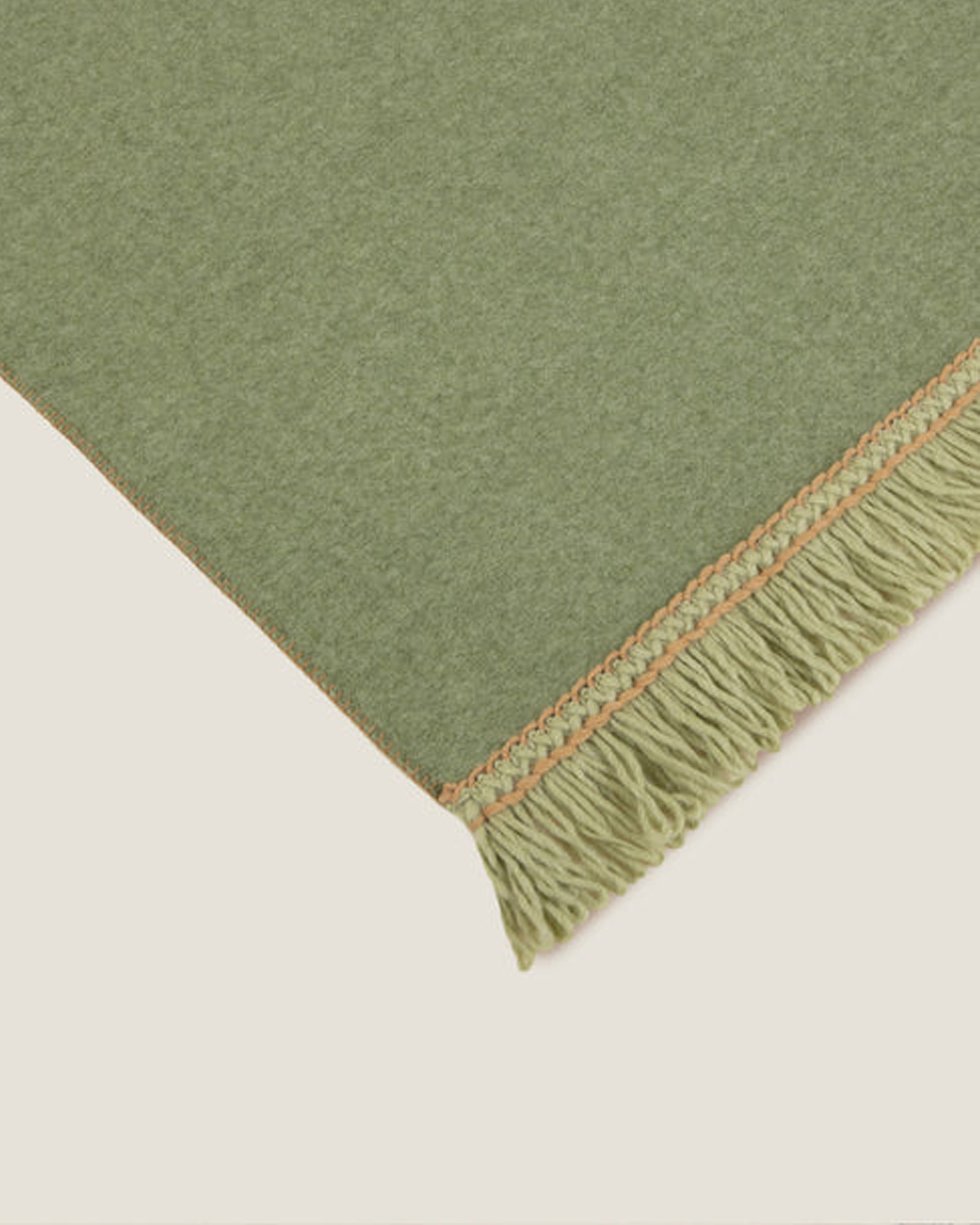 Plaid FRINGES Moss