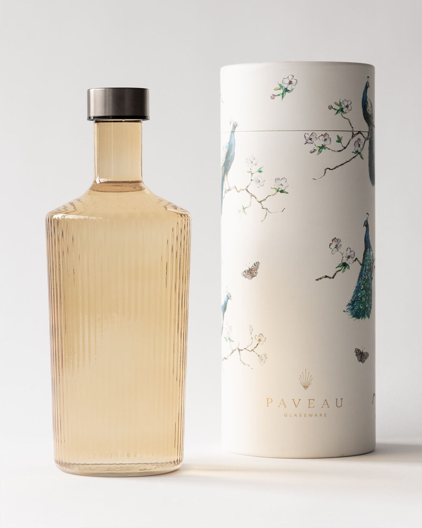 Bottle RIBBED Bells (peach)