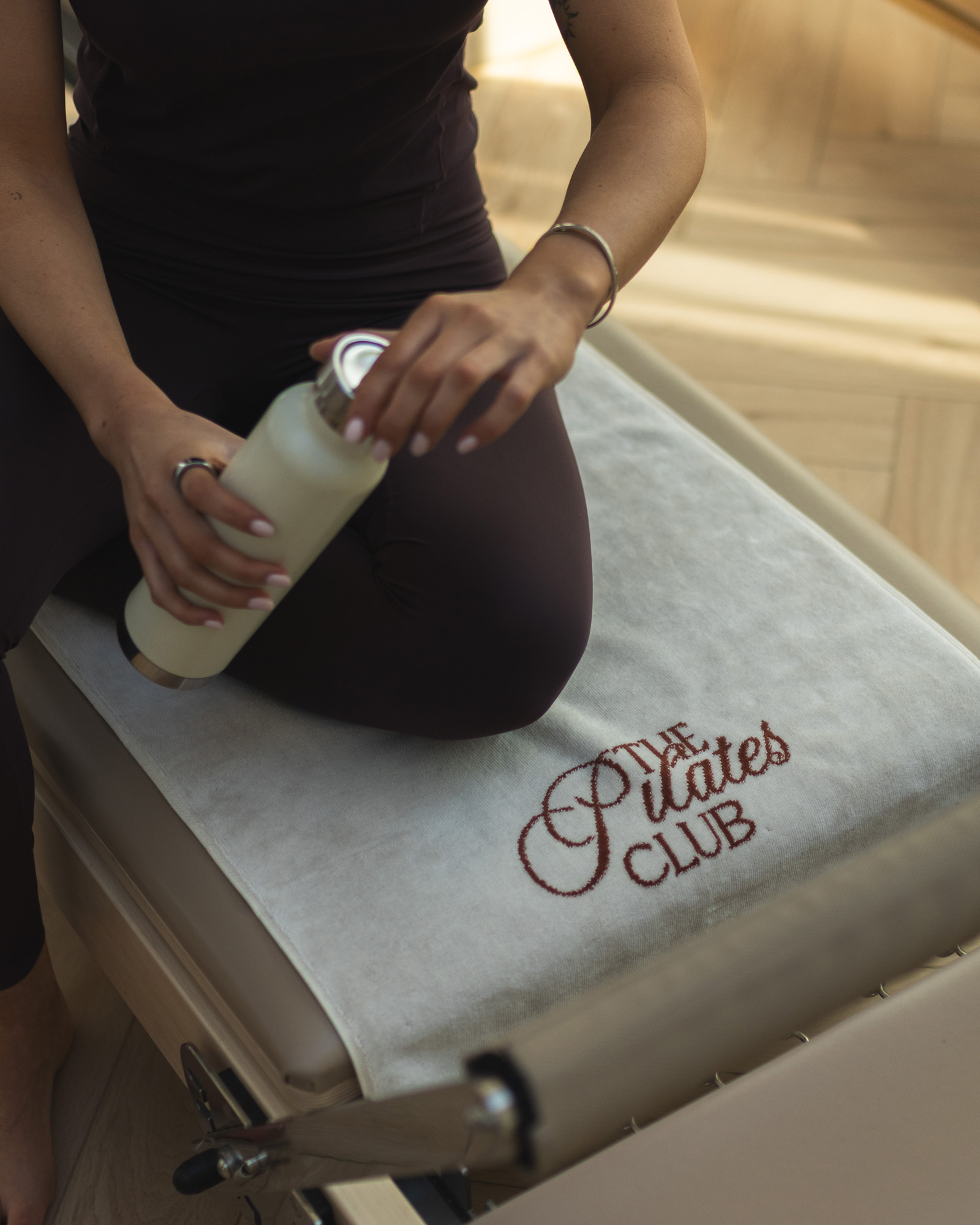 Sports towel PILATES CLUB Ecru/Tan