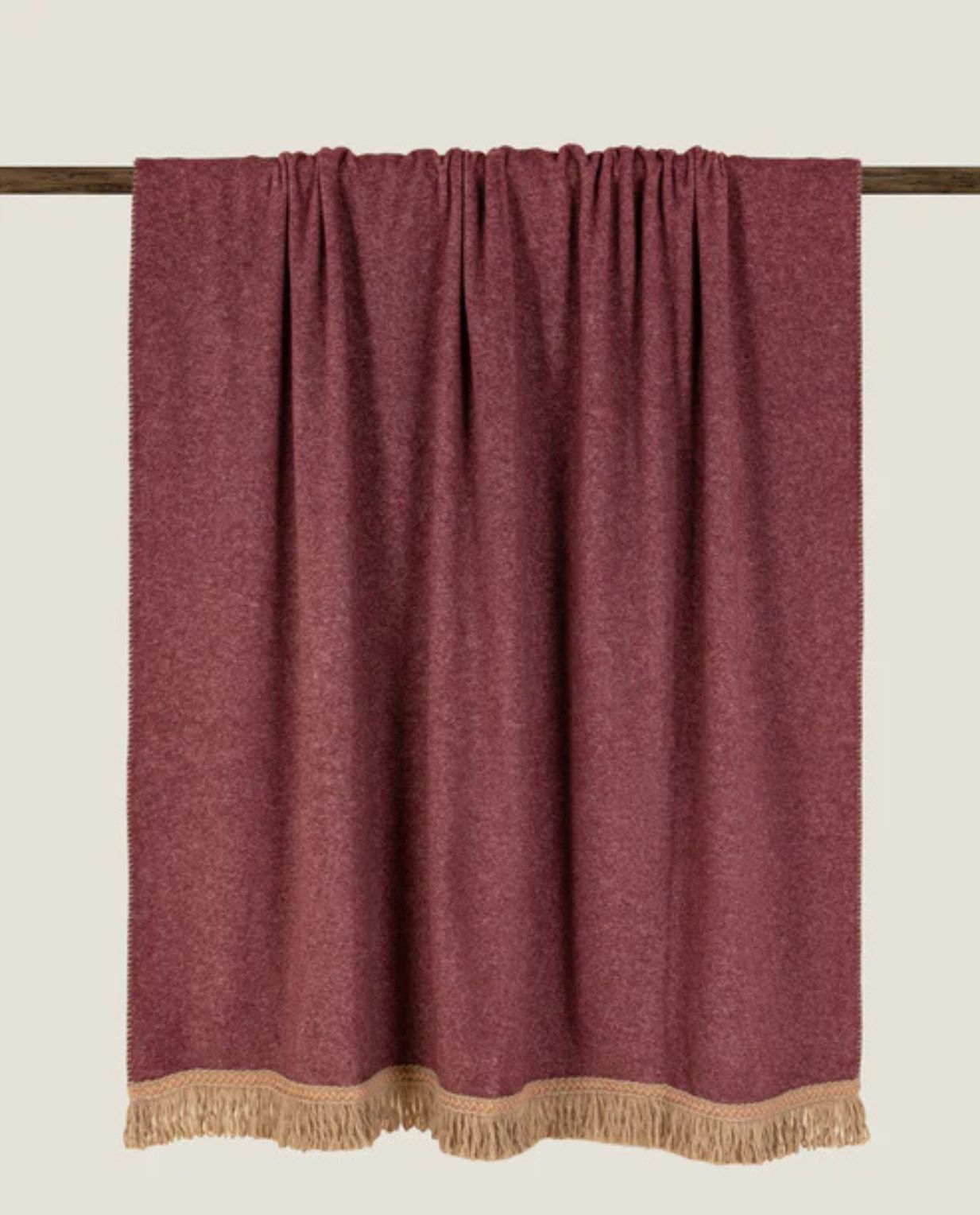Plaid FRINGES Burgundy