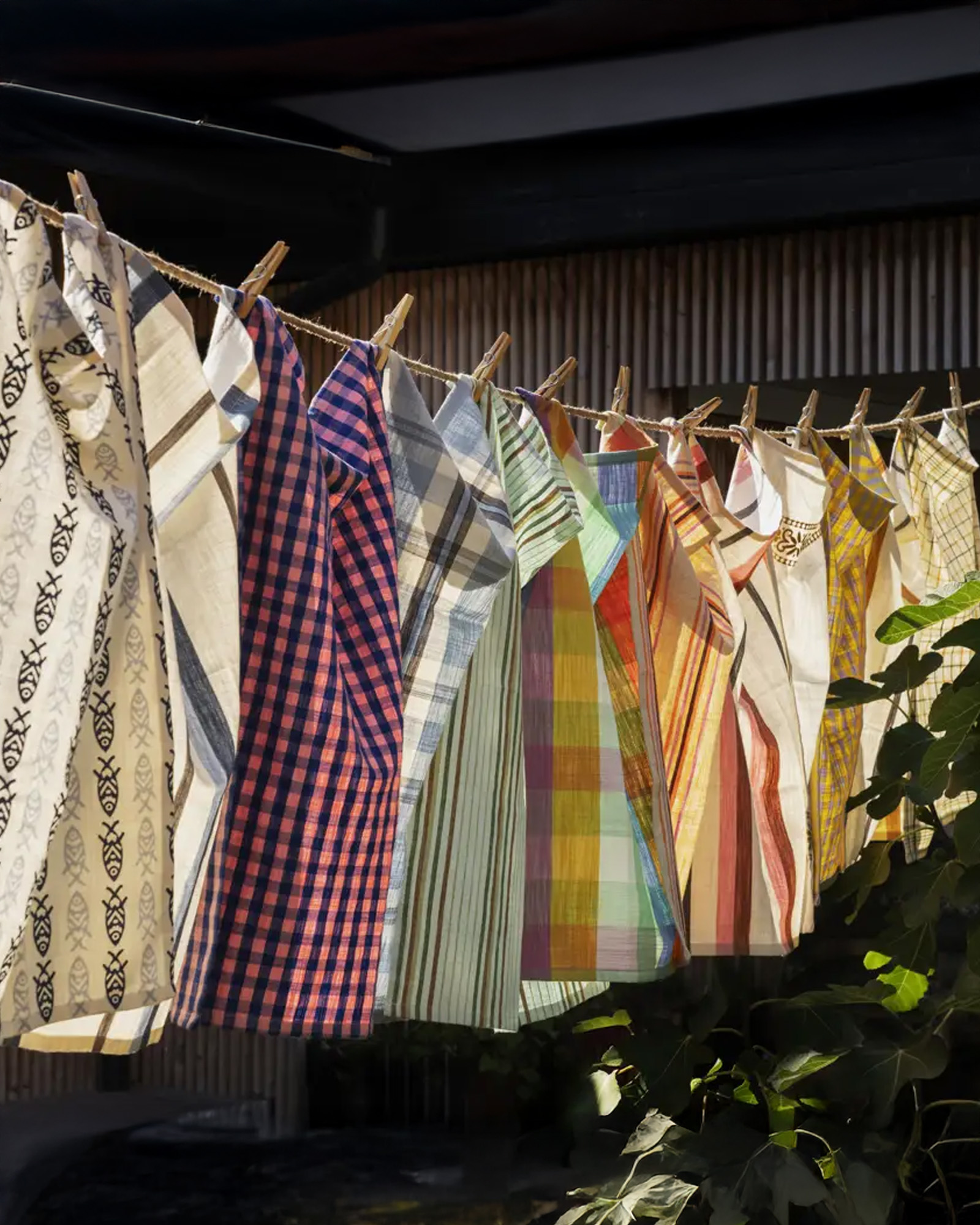 Keukenhanddoek CHECKED Pumpkin spice, off white, light