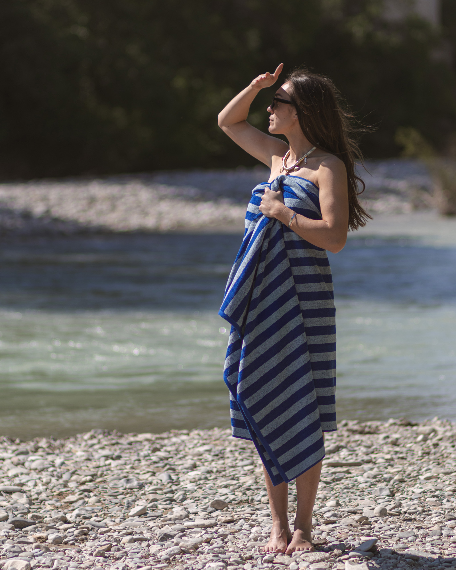 Strandlaken CABANE Mykonos Blue/Atlantic