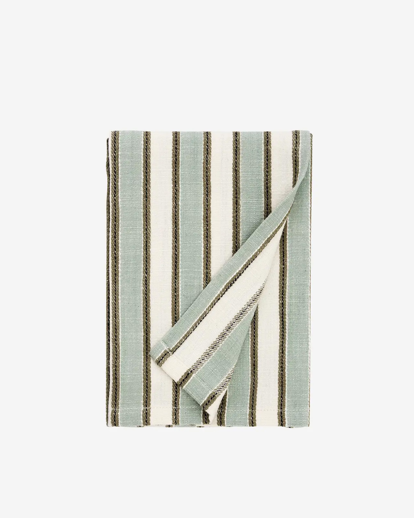 Keukenhanddoek STRIPED Sage, off white, taupe, black