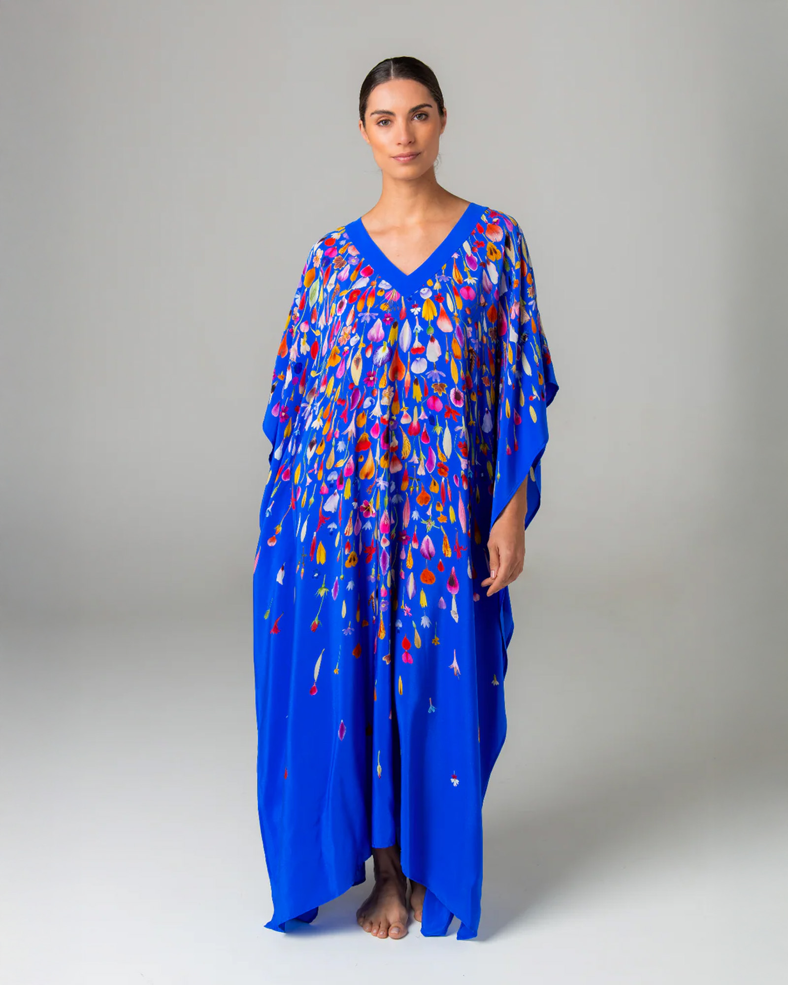 Kaftan FRIDA Blue Petals