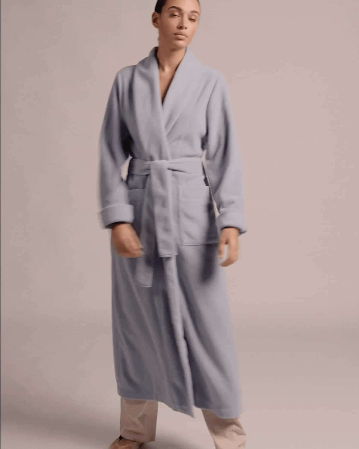 Peignoir RUTH Grey Chiné/ivory