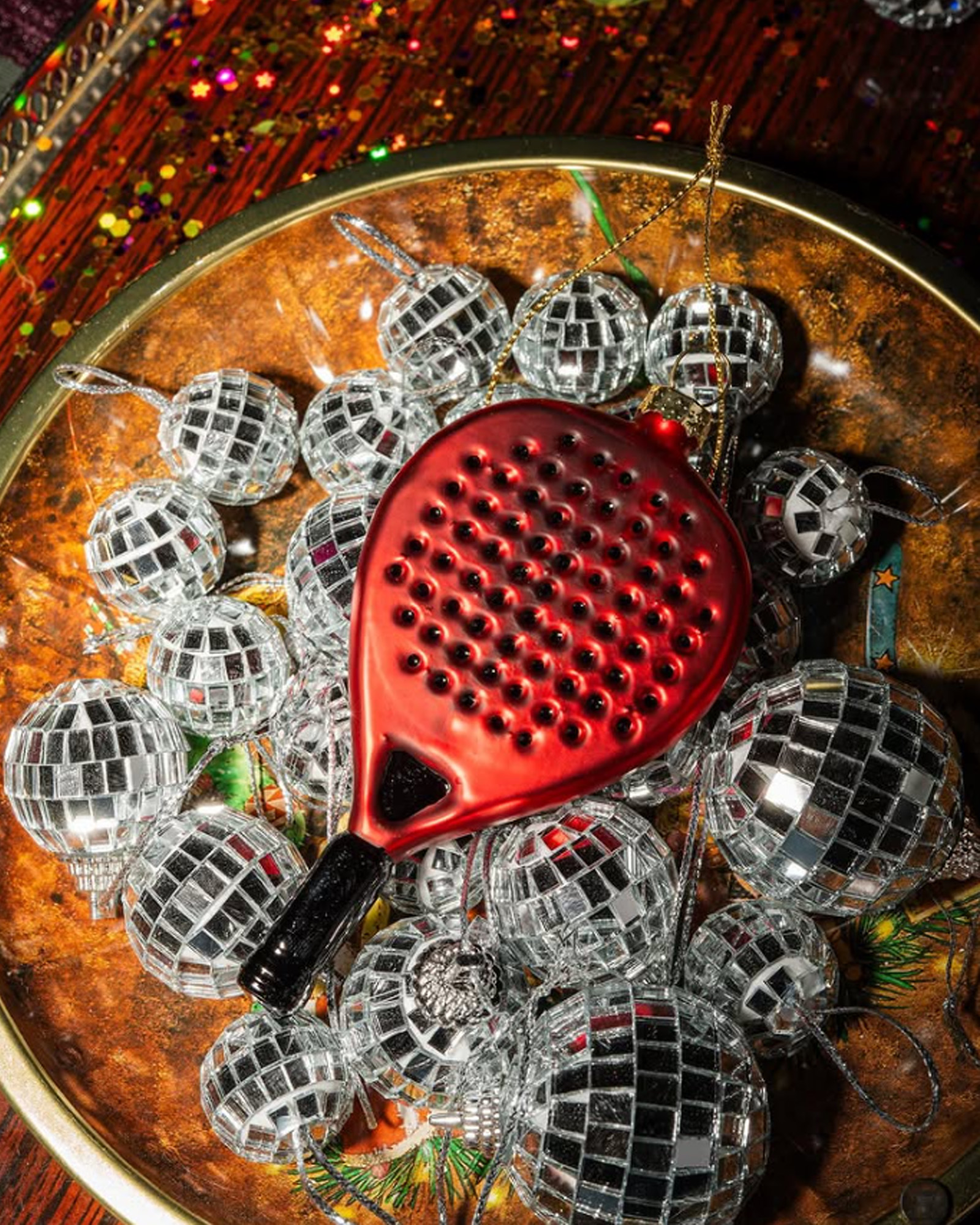 Ornament XMAS Padelracket Red