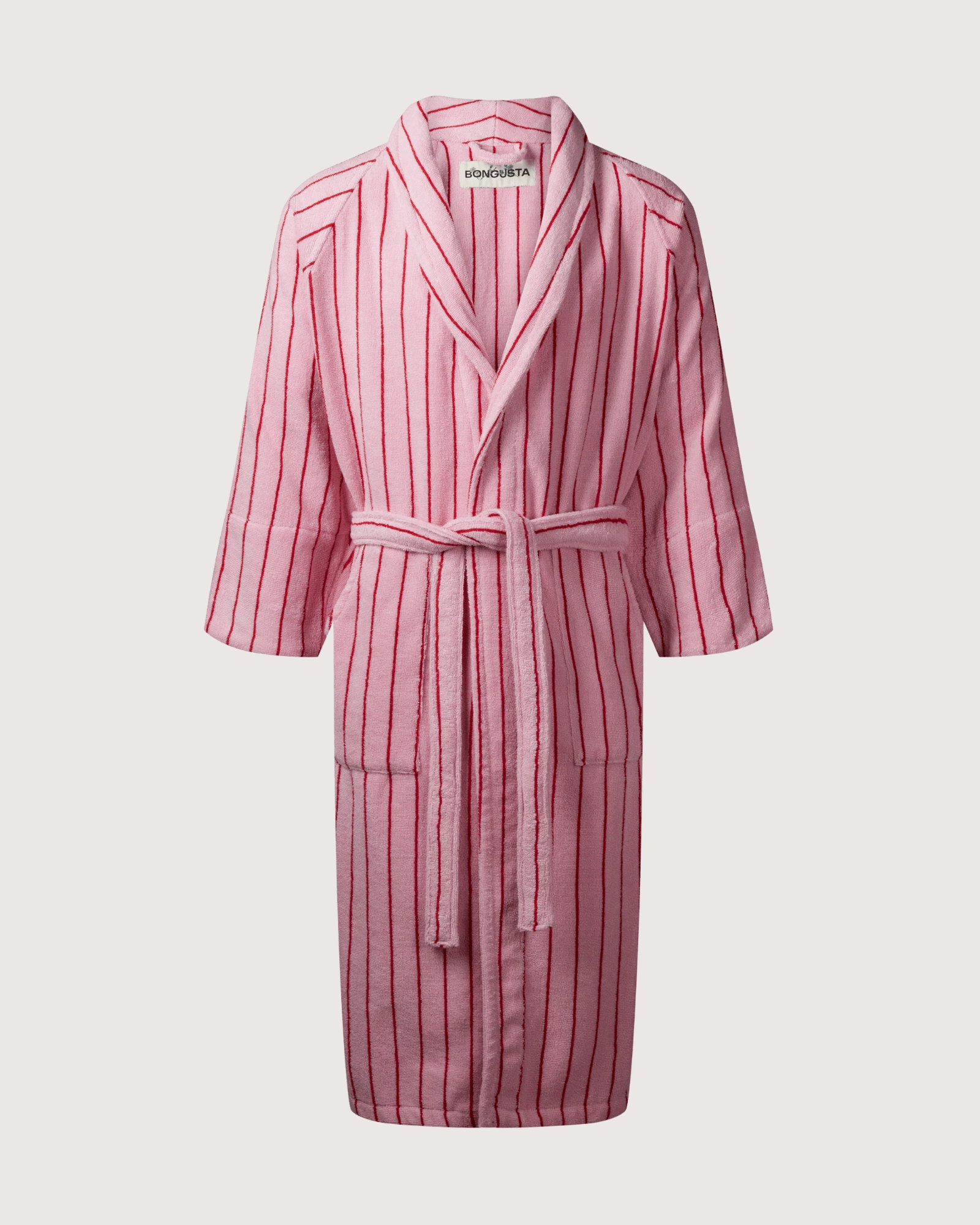 Bathrobe NARAM Baby pink & ski patrol red