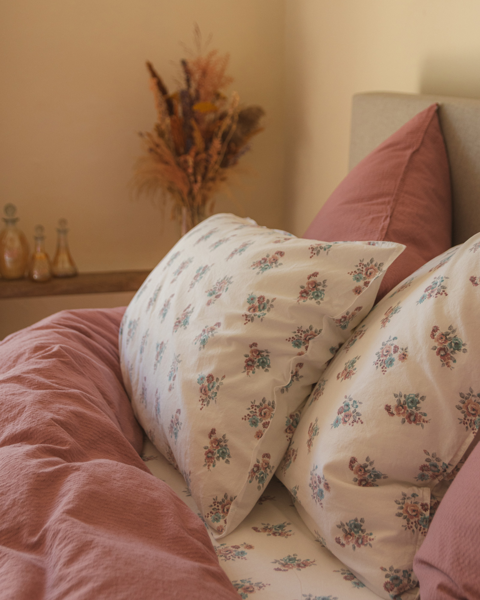 Bed linen set SOFT SEERSUCKER Rosy