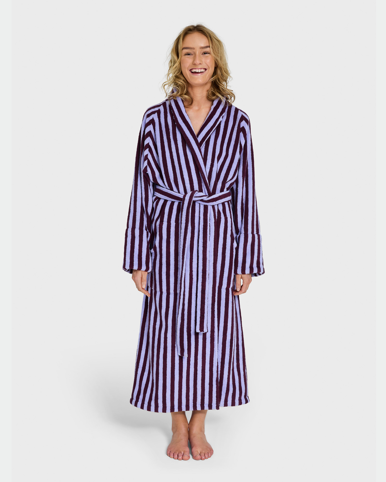 Badjas NARAM Wine & Lavender Blue