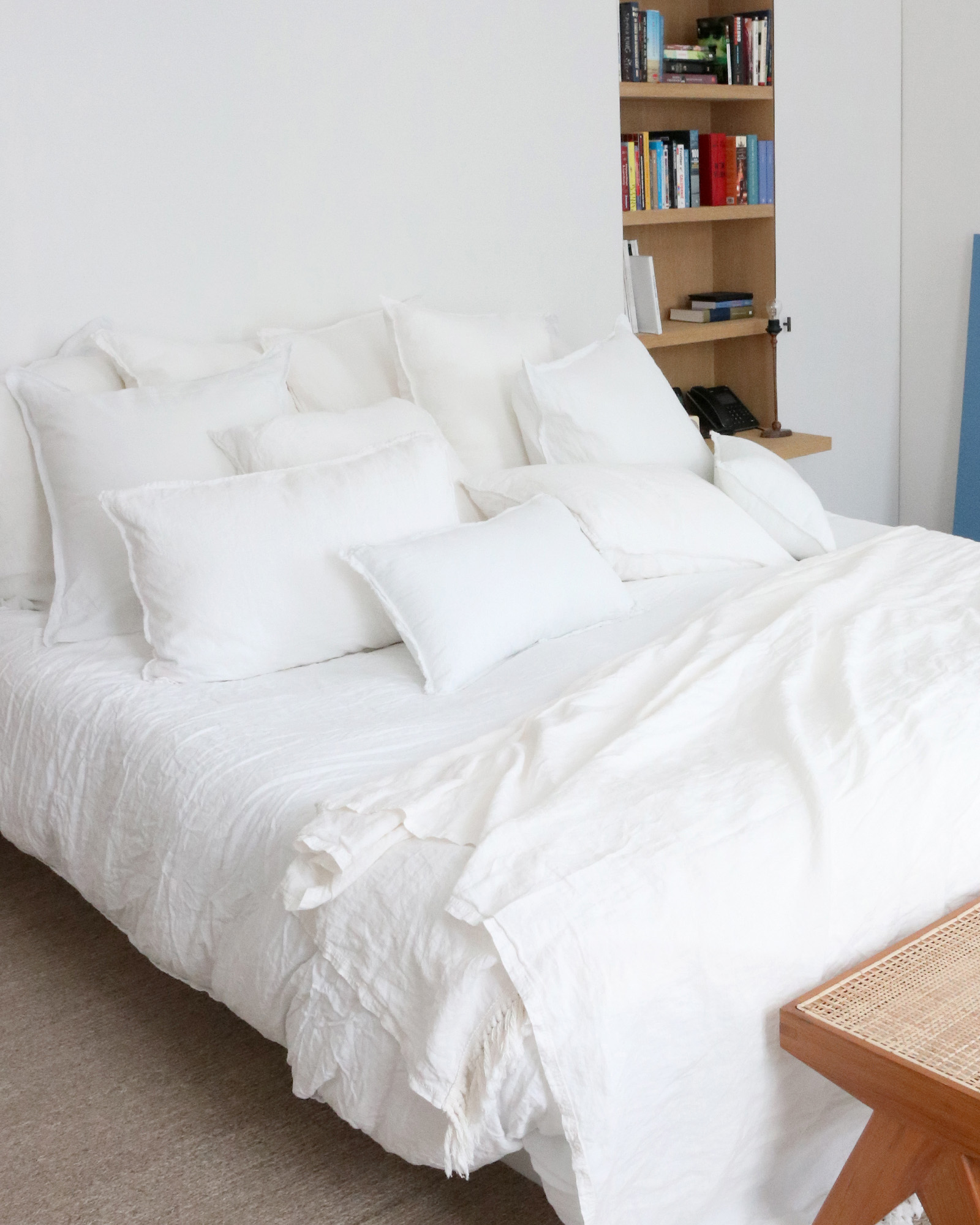 Coussin LINEN STORIES White