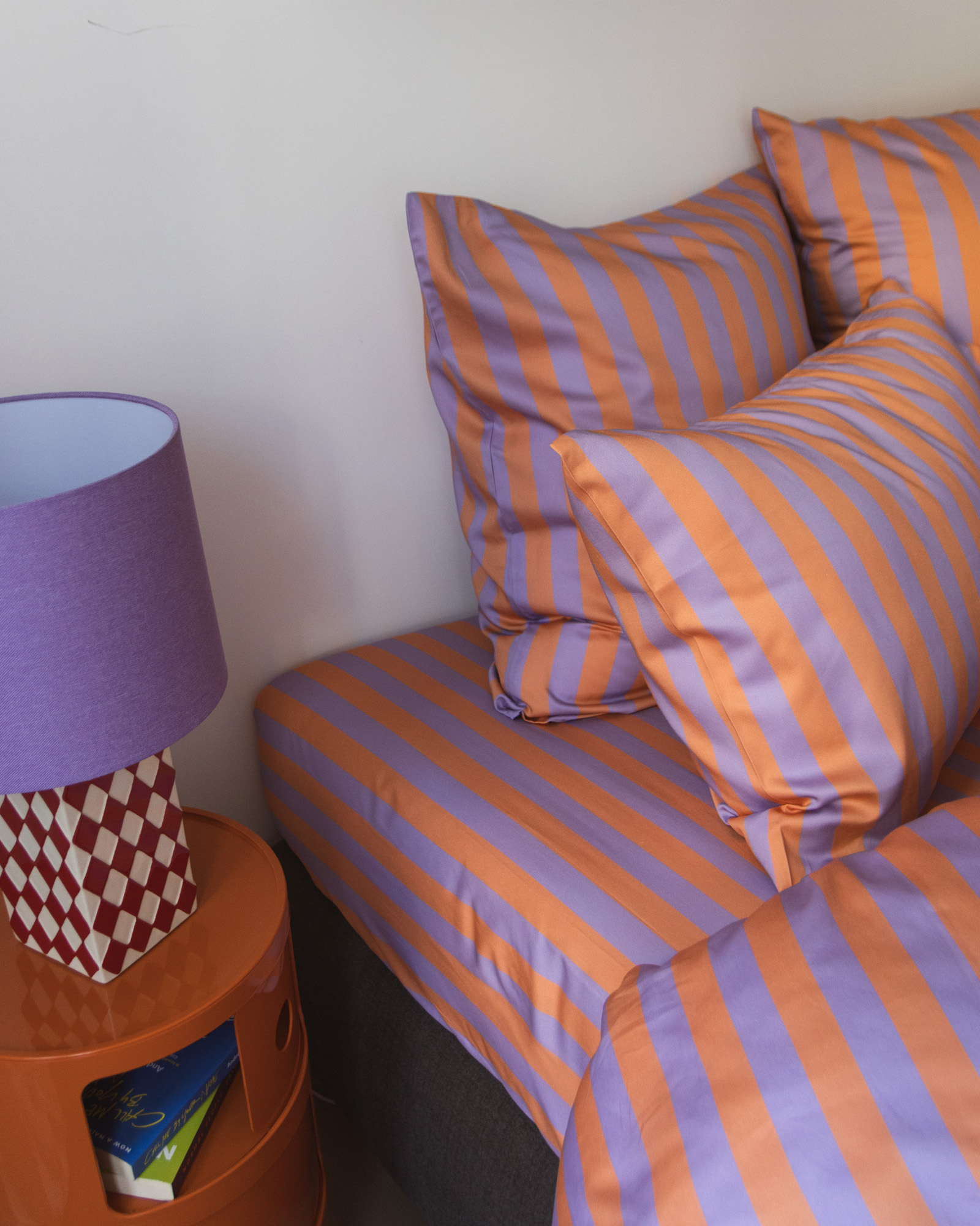 Hoeslaken GIULIETTA Lavender/Peach