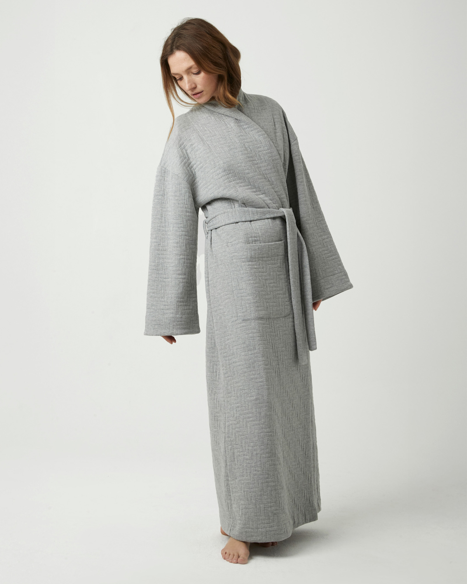 Bathrobe XENA Grey chiné