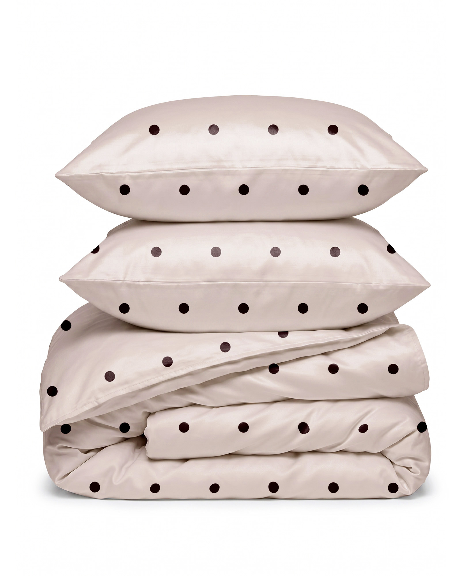 Bed linen set POPPY Ivory & Burgundy Brown
