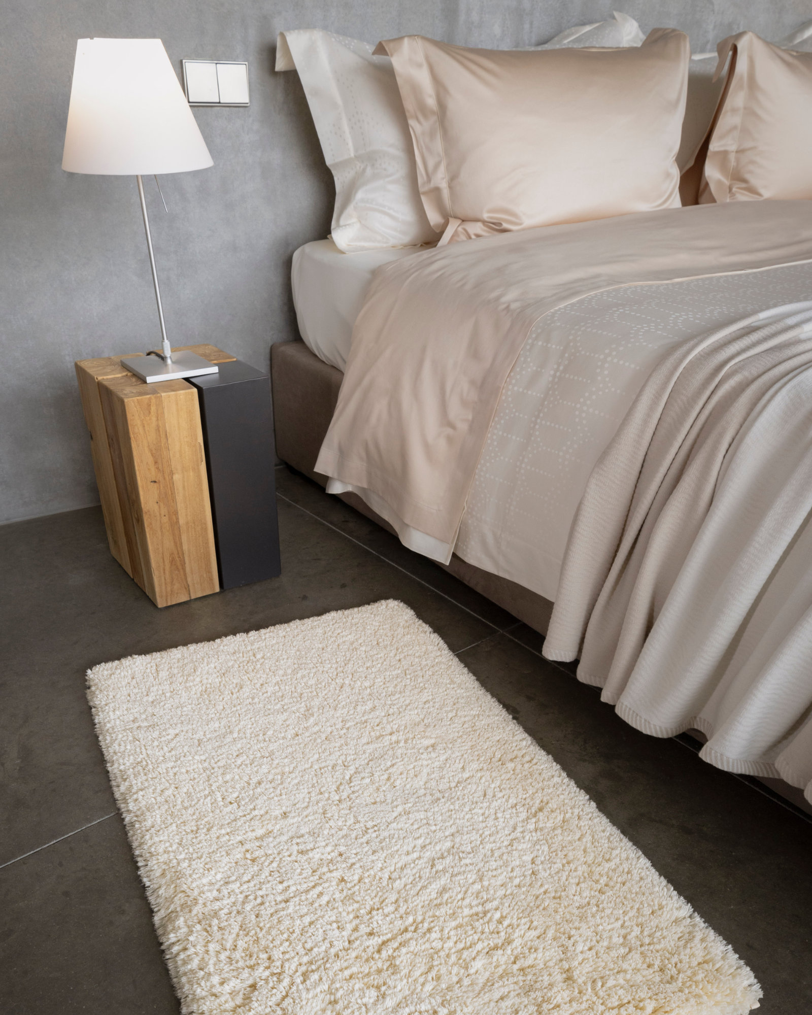 Tapis de bain SHAG Ecru