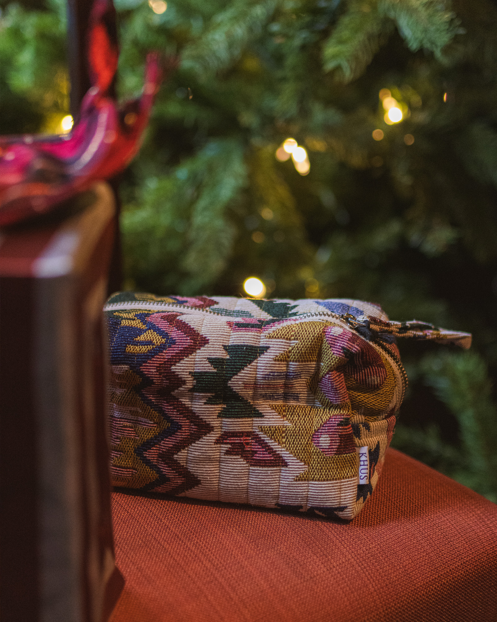 Trousse de toilette JACQUARD Burgundy Chic