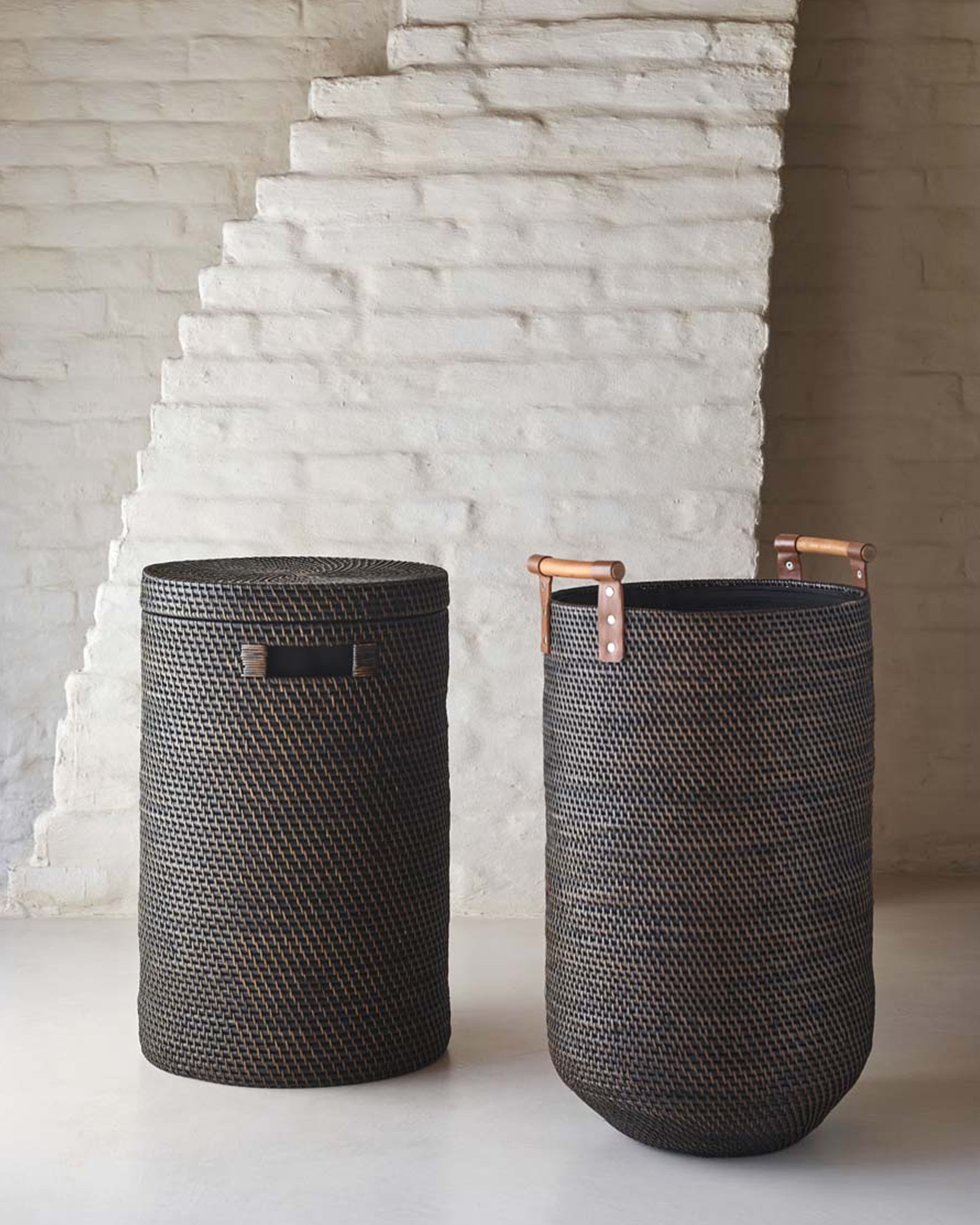 Laundry basket CINO Pecan