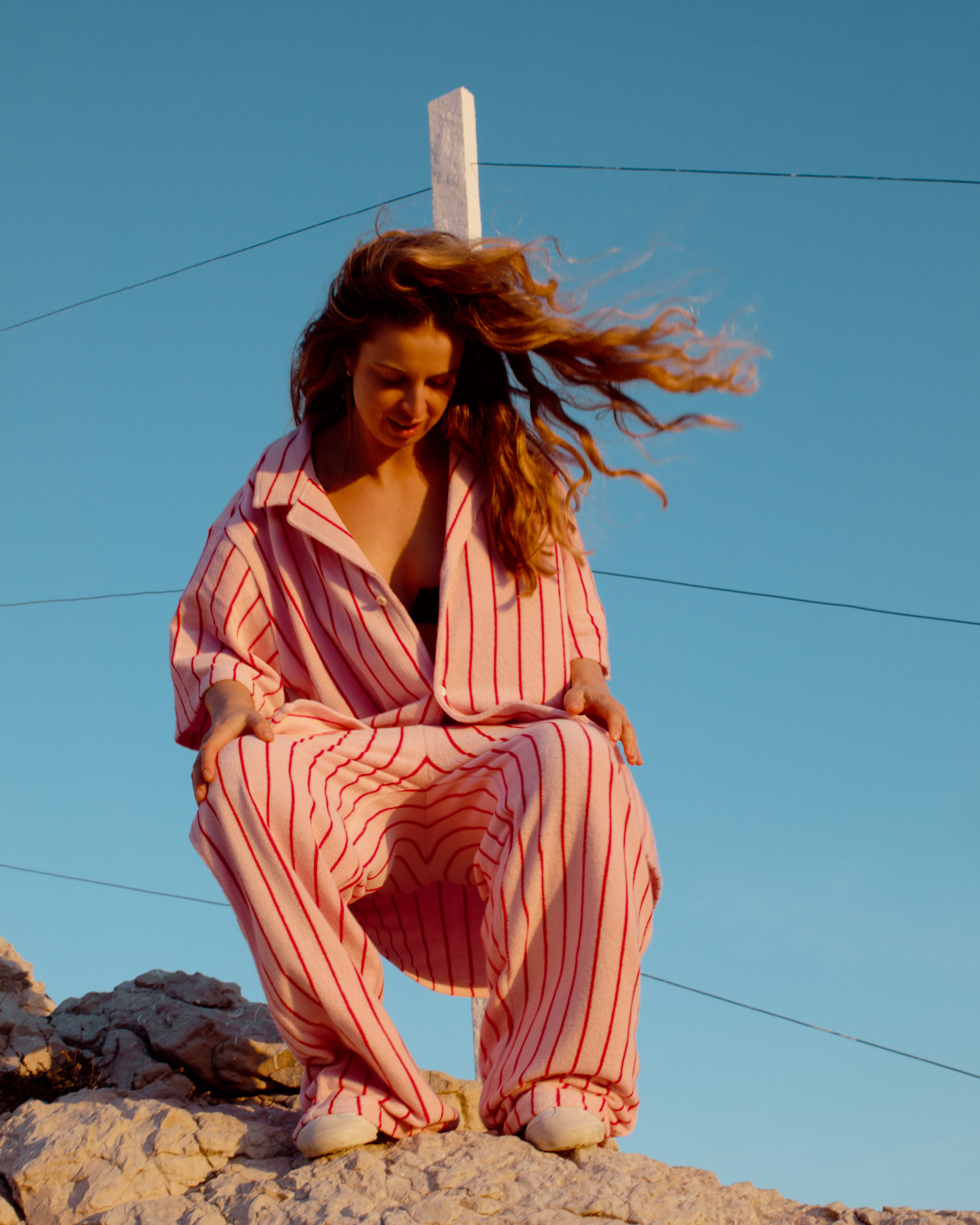 Broek NARAM Baby pink & ski patrol red