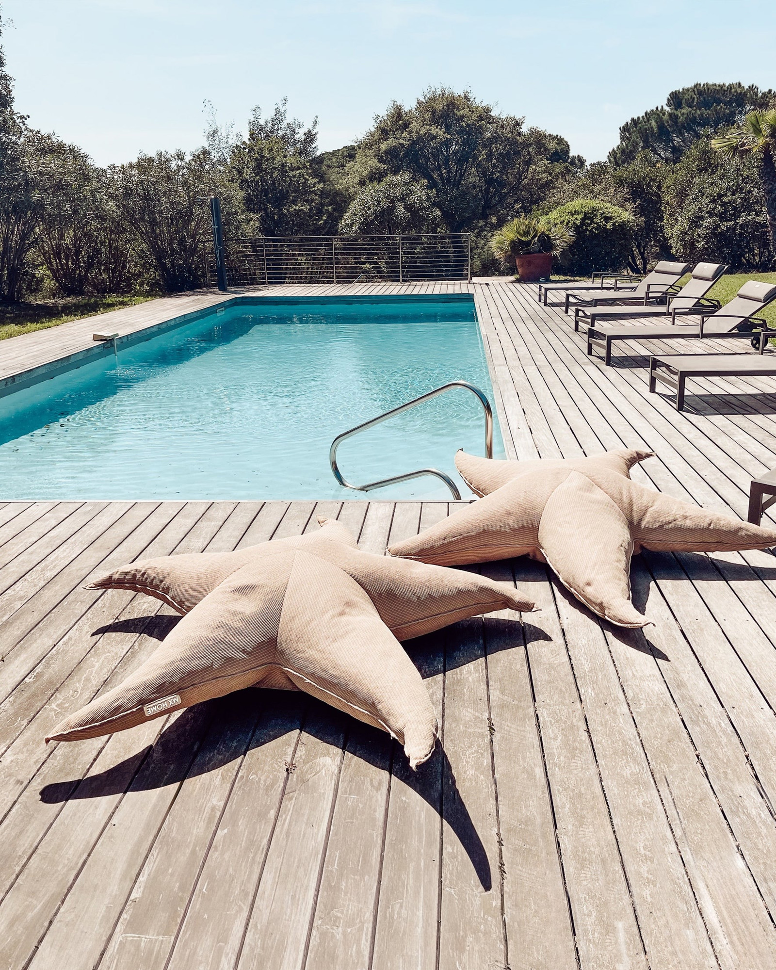 Drijvende poef RAPHIA Etoile de mer