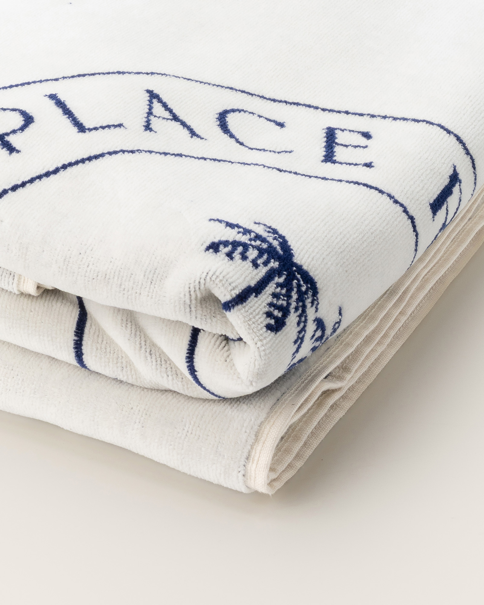 Beach towel COASTAL CLUB Ecru/Marine